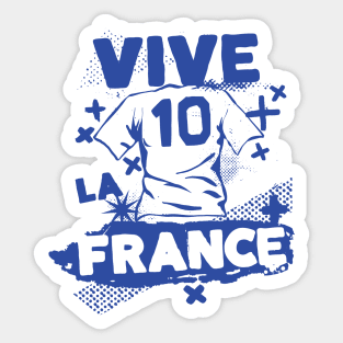 Vintage French Football // Retro Grunge France Soccer // Vive la France Sticker